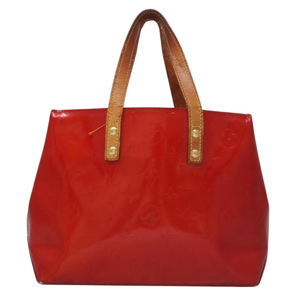 LOUIS VUITTON Monogram Vernis Reade PM Hand Bag Red Rouge M91088 - Picture 2 of 16